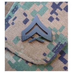 Odznak hodnostný USMC - Cpl. - ČIERNY