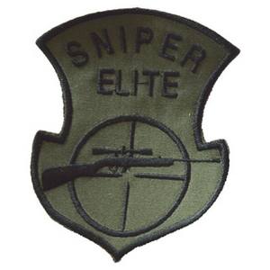 Nášivka SNIPER ELITE s odstrelovacou puškou OLIV