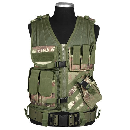 Vesta taktická CROSSDRAW USMC VEGETATO WOODLAND