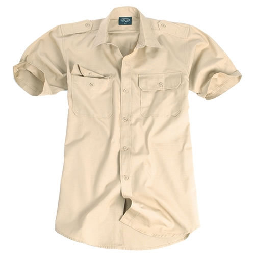 Košeľa TROPICAL na gombíky KHAKI