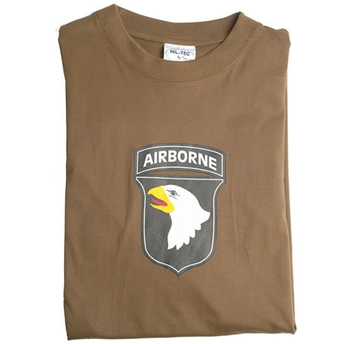 Tričko krátky rukáv so znakom 101 AIRBONE OLIV