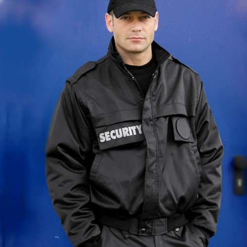 Bunda SECURITY s odopínacími rukávmi ČIERNA