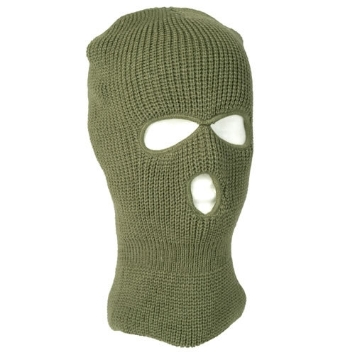 Kukla BALACLAVA s 3 otvormi OLIV