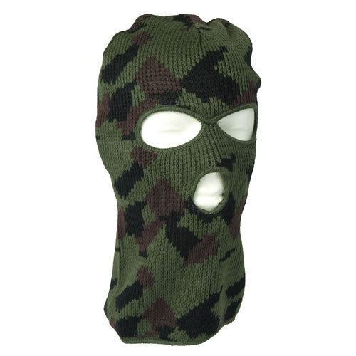 Kukla BALACLAVA se 3 otvormi WOODLAND