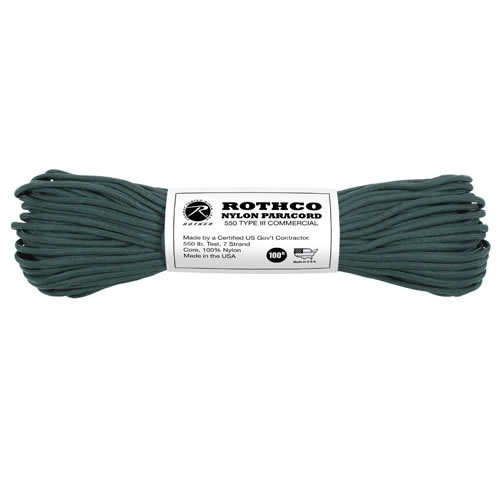 Šnúra PARACORD nylon 550LB 30m 4mm TMAVO OLIV