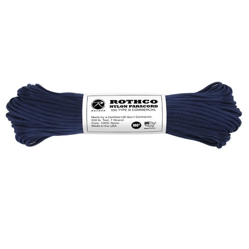 Šnúra PARACORD nylon 550LB 30m 4mm TMAVO MODRÁ