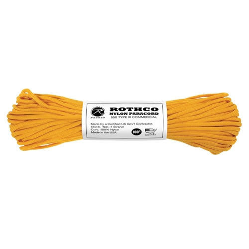Šnúra PARACORD nylon 550LB 30m 4mm ZLATÁ