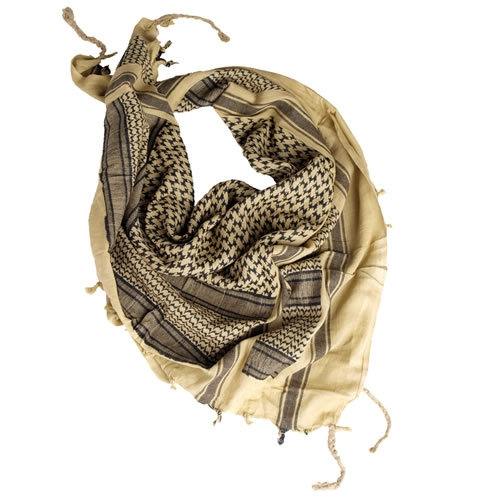 Šatka SHEMAG KHAKI-ČIERNA