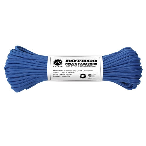 Šnúra PARACORD nylon 550LB 30m 4mm MODRÁ