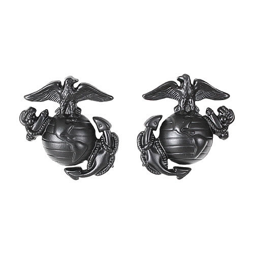 Odznak SUBDUED MARINE CORP GLOBE & ANCHOR ČIERNA