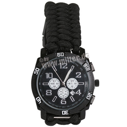 Hodinky PARACORD ČIERNE