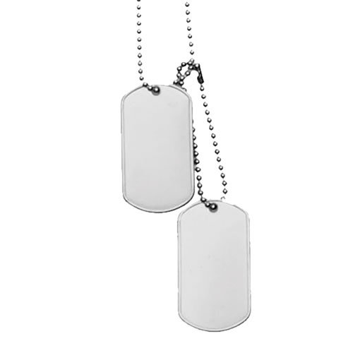 Známky identifikačný US "DOG TAG" bez tišítek STRI