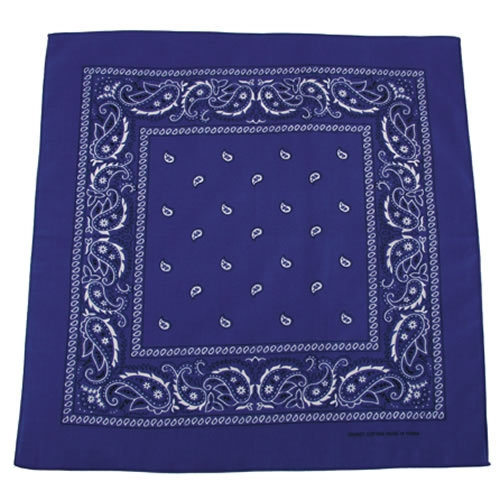 Šatka BANDANA  55x55 cm SVETLO MODRÁ/BIELA