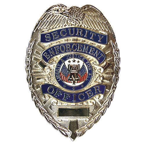Odznak DELUXE SECURITY ENFORCEMENT OFFICER strieborný