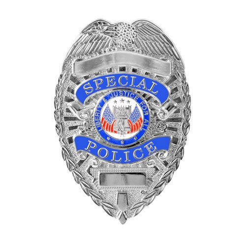 Odznak DELUXE SPECIAL POLICE STRIEBORNÝ