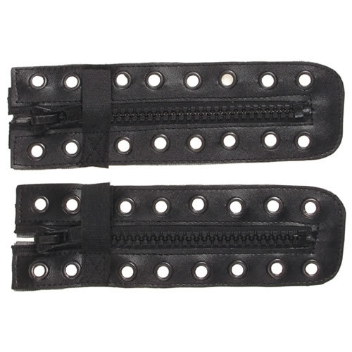 Zips na Topánky koženka 8 děr ČIERNY