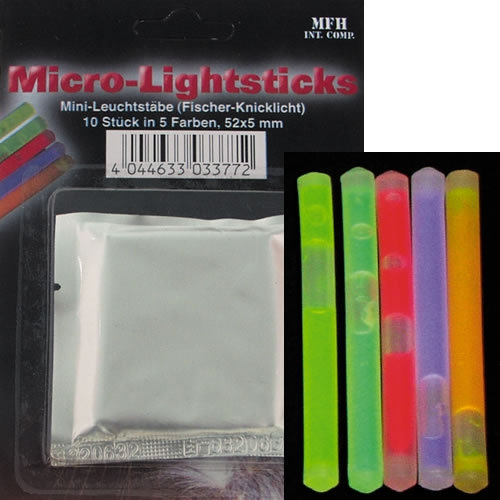 Svetlo chemické mini 10ks 5 farieb