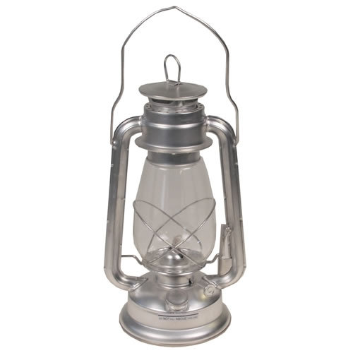 Lampa petrolejová Zinok 28cm STRIEBORNÁ