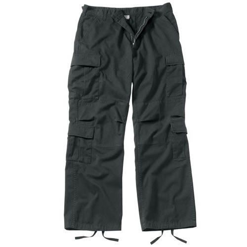 Nohavice VINTAGE PARATROOPER ČIERNE