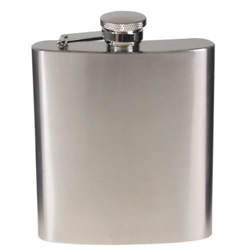Ploskačka 225ml (8 OZ) chrom mat STRIEBORNÁ