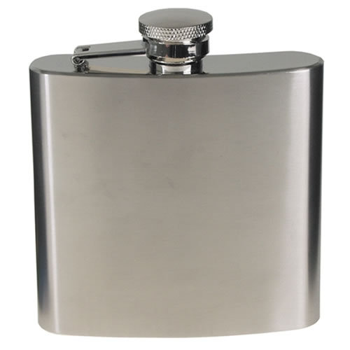 Ploskačka 170ml (6 OZ) chrom mat strieborná