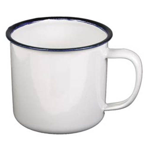 Hrnček 0,3L priemer 8 cm smalt BIELY