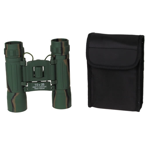 Ďalekohľad 10x25 skladací WOODLAND