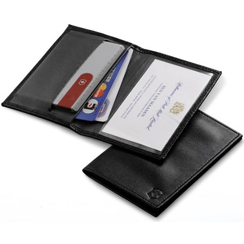 Púzdro pre Swiss Card kožené ČIERNE