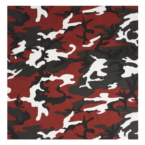 Šatka 55 x 55 cm ČERVENÁ CAMO