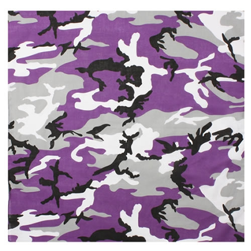Šatka 55 x 55 cm ULTRA FIALOVÁ CAMO