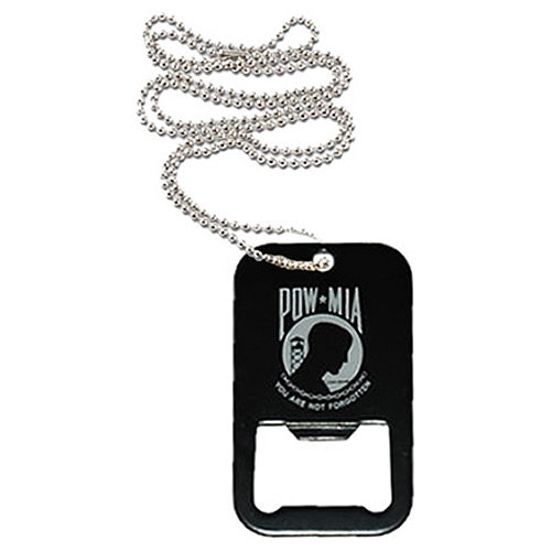 Prívesok na krk DOG TAG s otváračom na fľaše POW/MIA