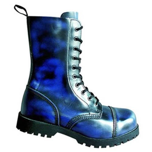 Topánky BOOTS & BRACES 10 dierkové MODRÉ