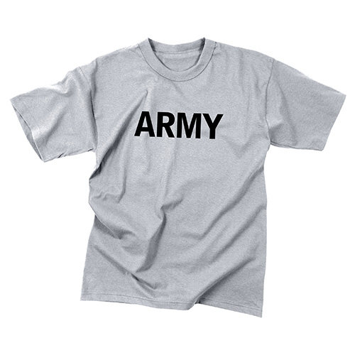 Tričko detské s nápisom ARMY ŠEDÉ
