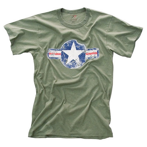 Tričko VINTAGE ARMY AIR CORP OLIV