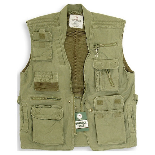 Vesta rybárska DELUXE SAFARI OLIV