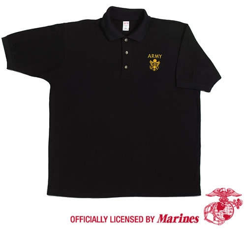Polokošeľa GOLF S golierom ARMY ČIERNA