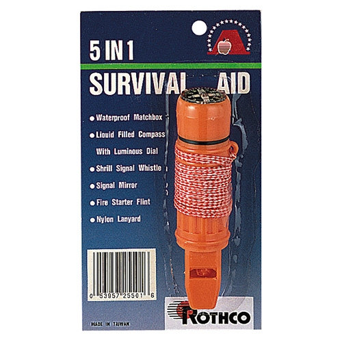 Píšťalka DELUXE SURVIVOR 5v1 ORANŽOVÁ