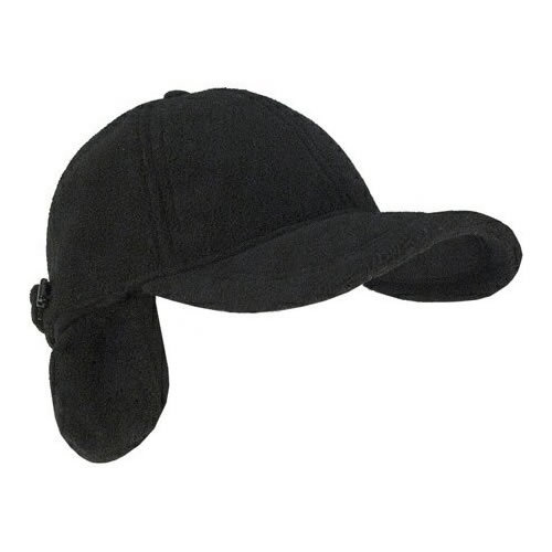 Čiapka zimná s klapkami na uši FLEECE ČIERNA