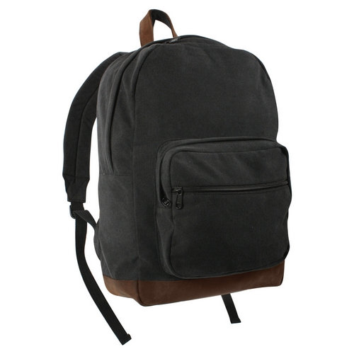 Ruksak VINTAGE TEARDROP kožené prvky ČIERNY