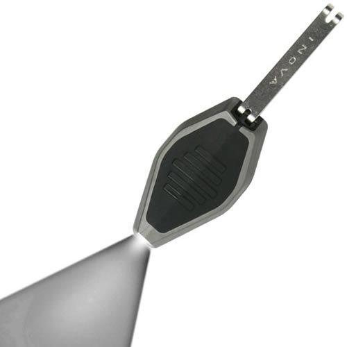 Svietidlo MICRO/Kľúčenka ČIERNA LED BIELA