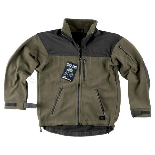 Bunda CLASSIC ARMY fleece ZELENOČIERNA