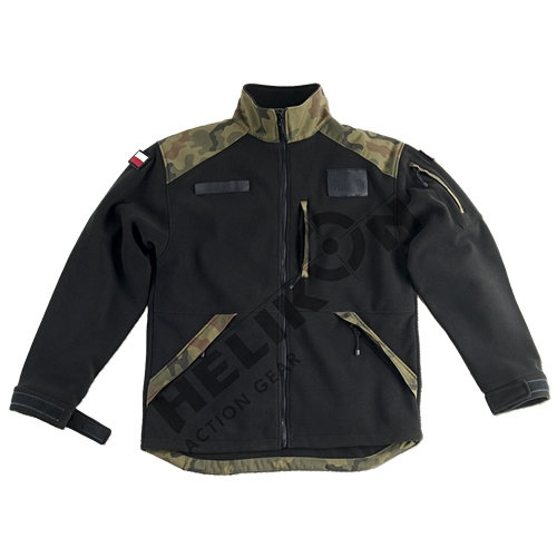 Bunda INFANTRY fleece ČIERNA/WOODLAND PL