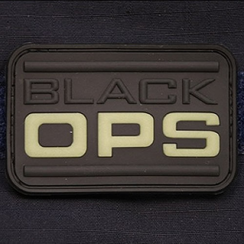 Nášivka BLACK OPS plast GLOW IN THE DARK