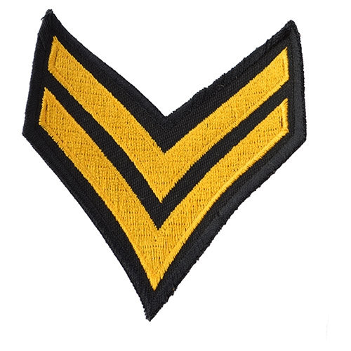 Nášivka US hodnosť Corporal - ZLATÁ