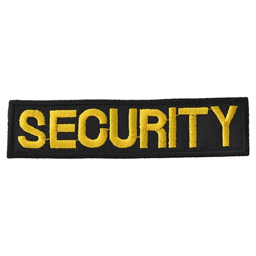 Nášivka SECURITY - ČIERNA so žltou niťou