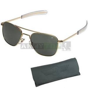 Okuliare pilotné US AIR FORCE originál 55mm polarizačné ZLATÉ