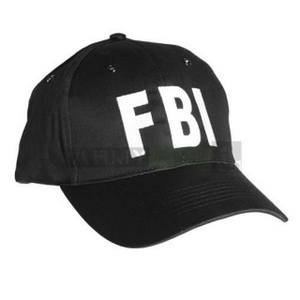 Čiapka BASEBALL s nápisom 'FBI' ČIERNA