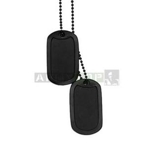 Známky identifikačný US "DOG TAG" s tišítky ČIERNE