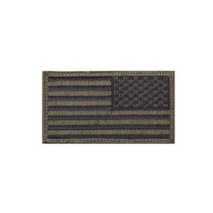 Nášivka US Zástava 4,5 x 8,5 cm reverzní ČIERNA/OLIV