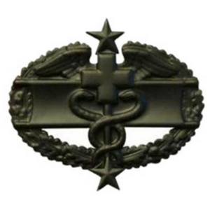 Odznak US COMBAT MEDICAL 3nd AWARD ČIERNY